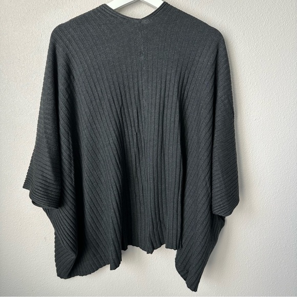 Anthropologie Ribbed Cocoon Kimono Cardigan in Black - Picture 4 of 7